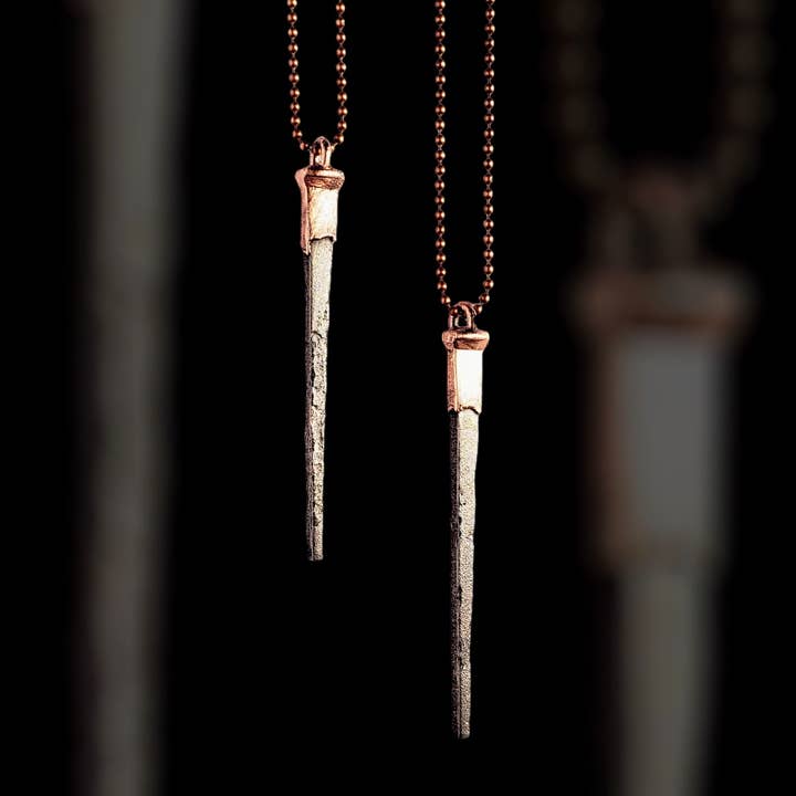 MergingMetals - Wholesale Pendant/Charm Necklace - Coffin Nail Necklace - Antique Copper