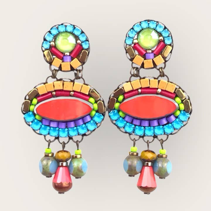 Chic Color kristallen oorbellen voor wholesale door melizijewelry