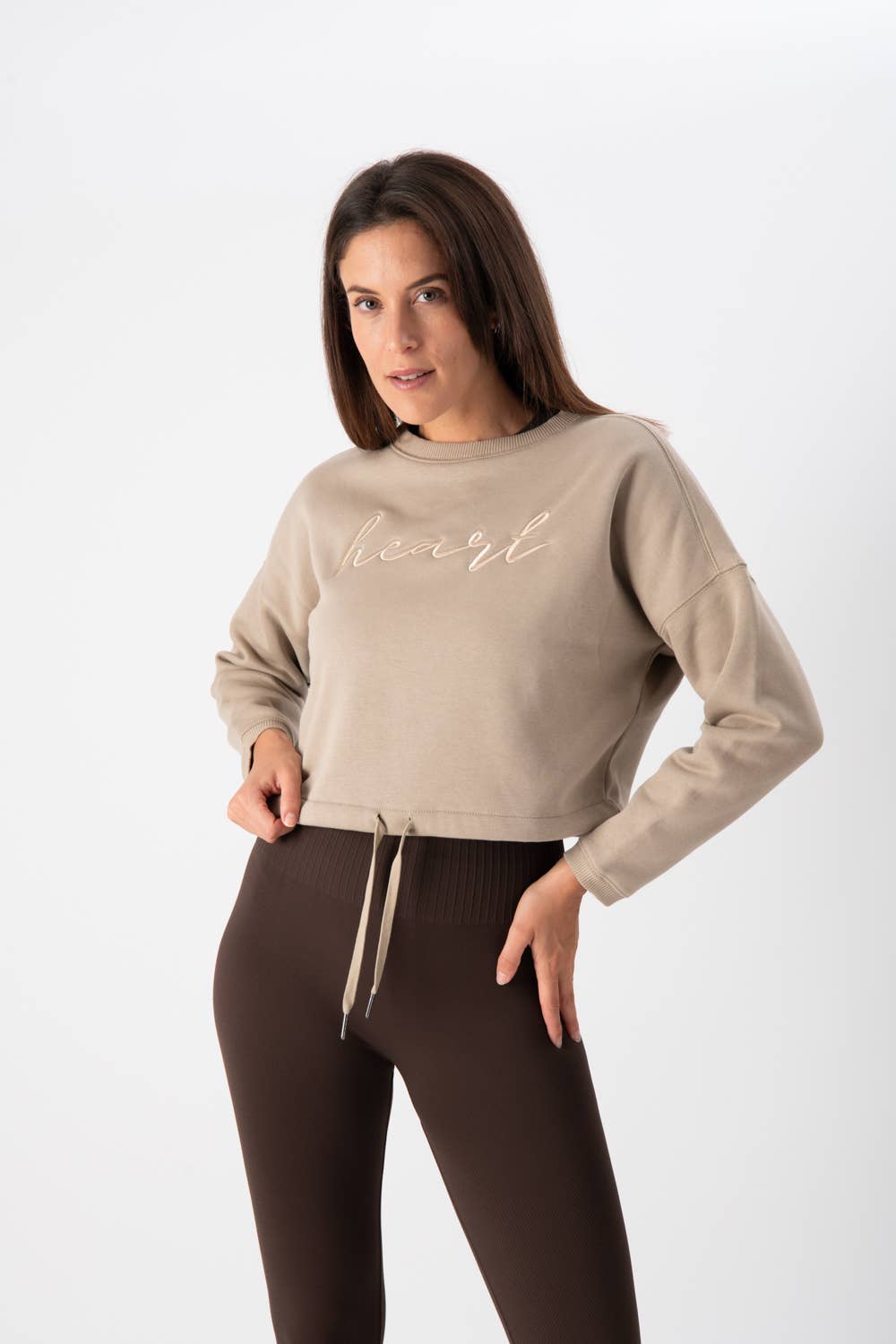 HEART and SOUL - Wholesale Sweatshirt - Women's - Felpa Corta Donna – Hamptons Sand | Heart and Soul