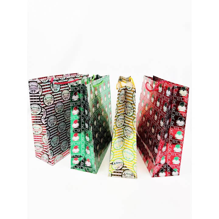 MIX COLOR Fancy Holographic Christmas Gift Bag for wholesale on Faire4