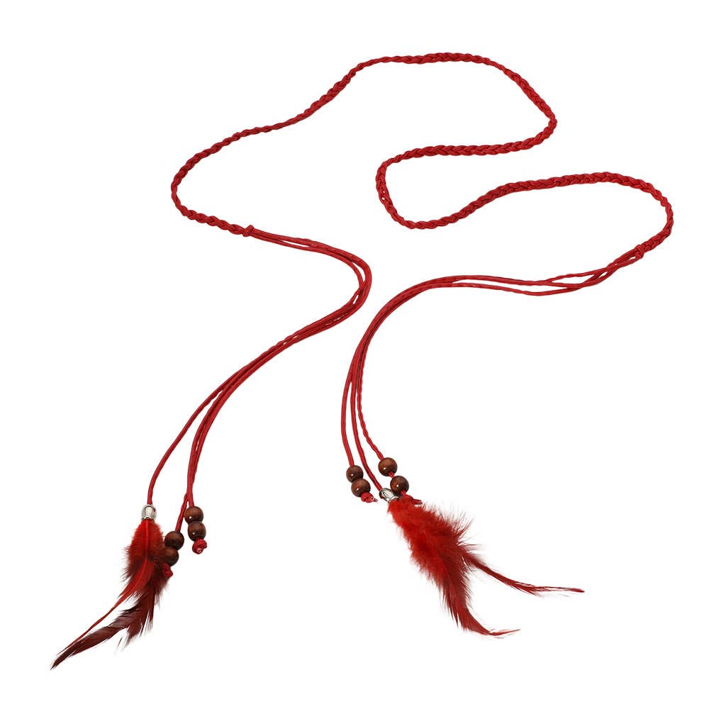 Sensibling Corp. - Vente Bandeau – femme - Bandeau / Ceinture à Extension de Plumes Bohème5