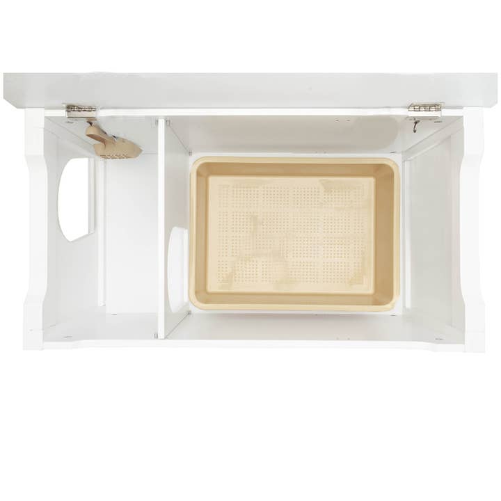 Designer Pet Products, LLC - Wholesale Cat Litter Box - Cat Litter Box Enclosure, Dog Proof-White Cat Box, Stylish 4