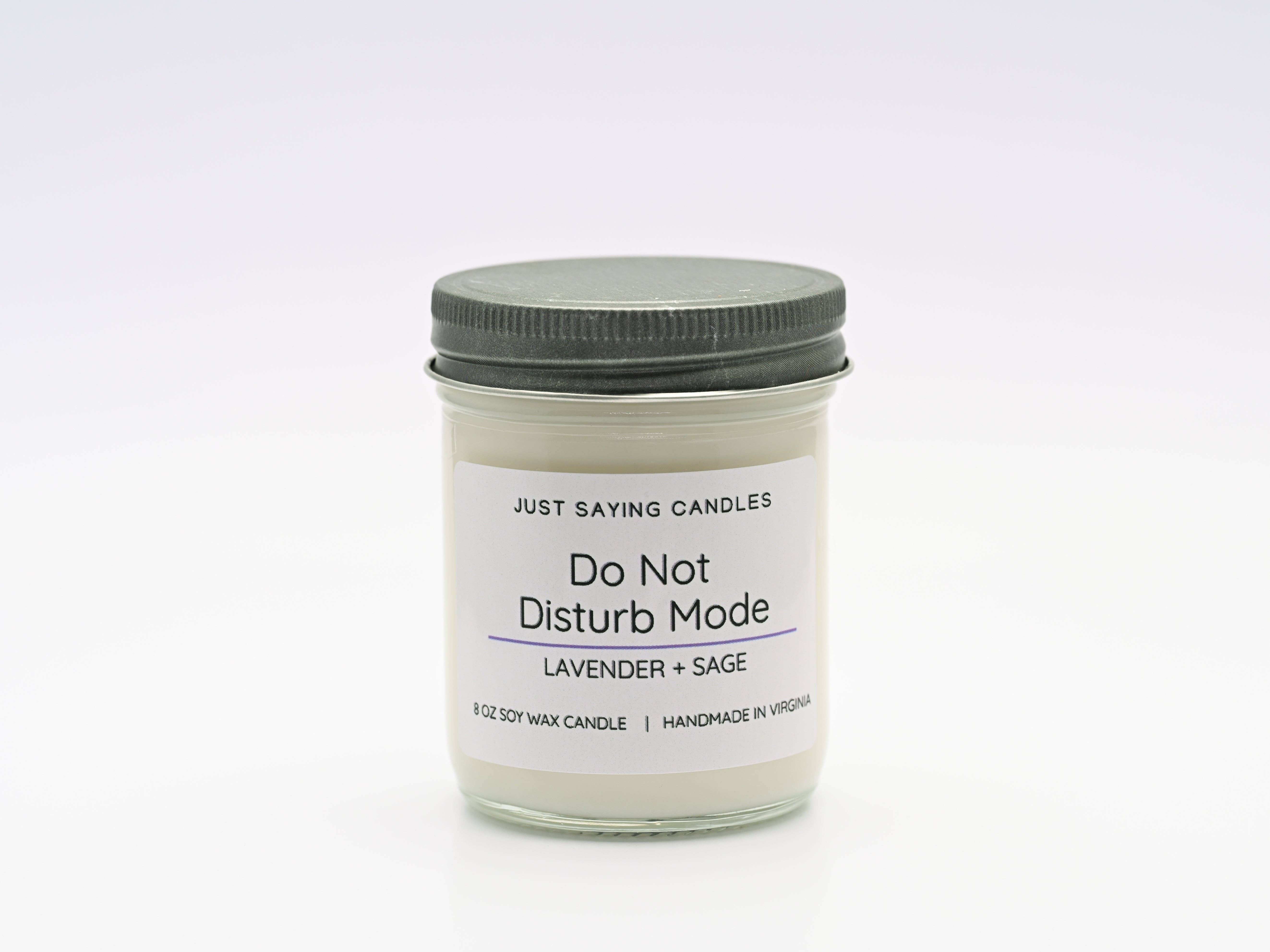 Just Saying Candles - Wholesale Jar/Filled Candle - Do Not Disturb Mode1