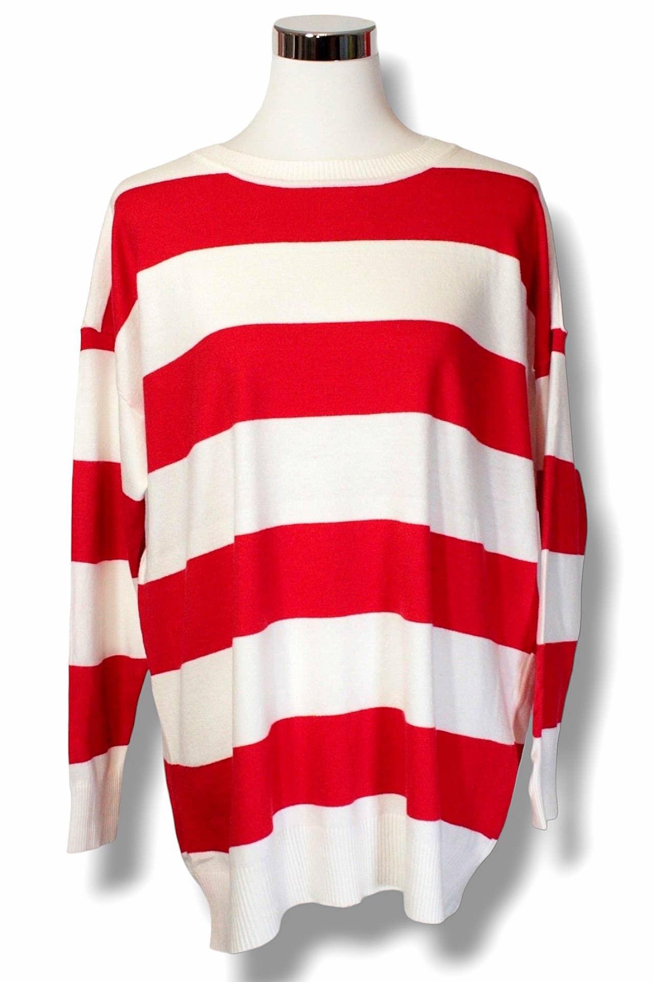 NINEF - Wholesale Tunic Sweater - Women's - Stripe Harmony Sweater - Sophisticated Fit0