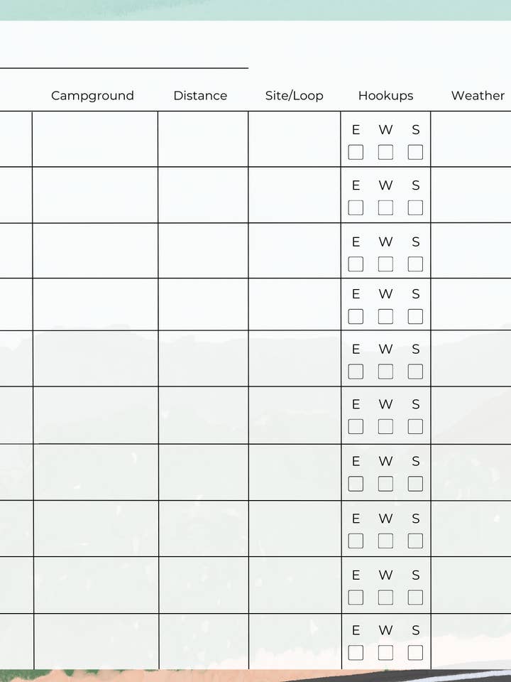 Analog RV Trip Planner for wholesale by Cruisin' + Campfires