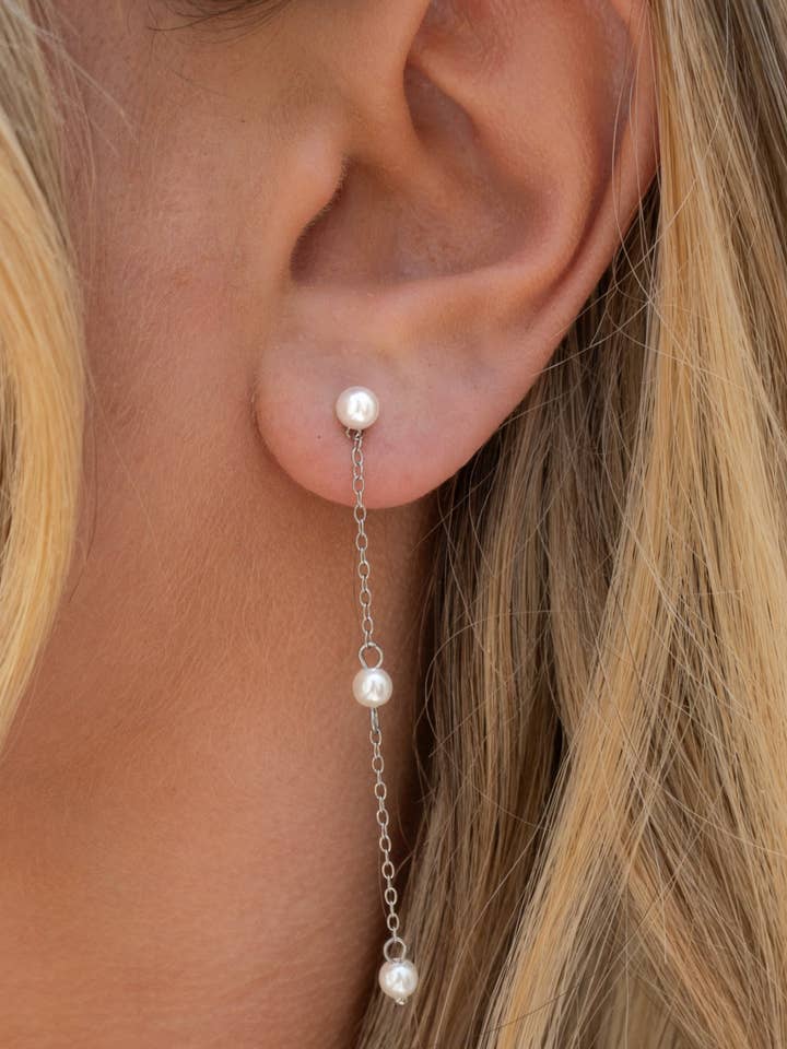 Pendientes Faye | Plata para venta al por mayor de JacqMaria Jewelry