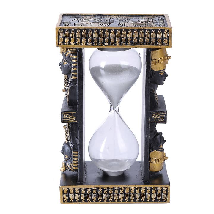 Pacific Trading - Venta al por mayor Artículo decorativo de mesa - 11120 Reloj de Arena del Rey Tutankamón y Nefertiti Egipcios