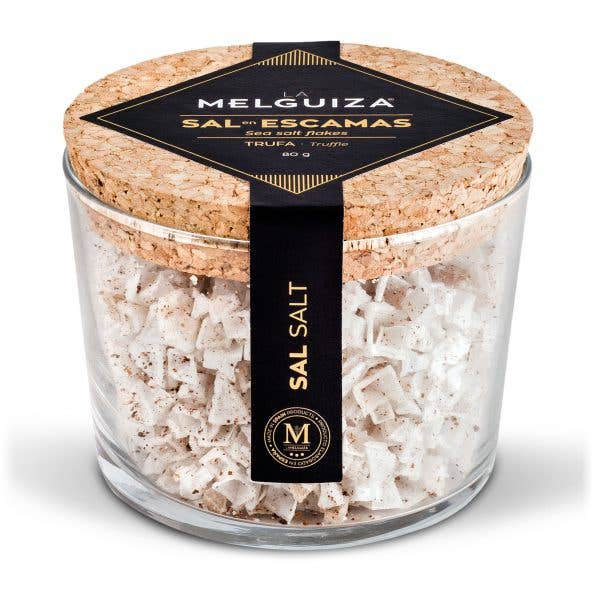 Meersalzflocken mit Trüffel für den Großhandel von Azafranes La Melguiza