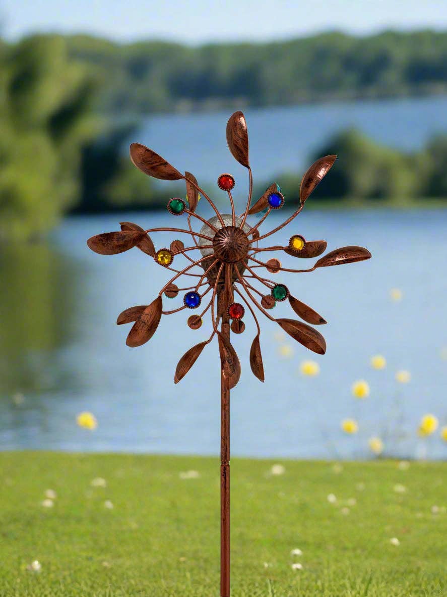 Marissa's Gifts – wholesale Wind spinner – Handmade Chelsea powder coated garden wind sculpture spinner measuring 190cm9