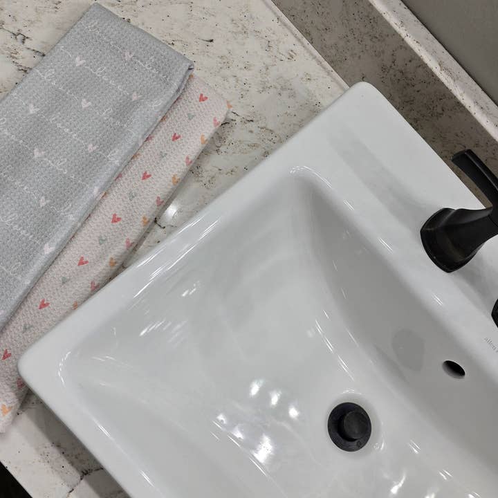 I Love You 100 Times Microfiber Hand Towel - 18x30" for wholesale by Berry Sweet Towels