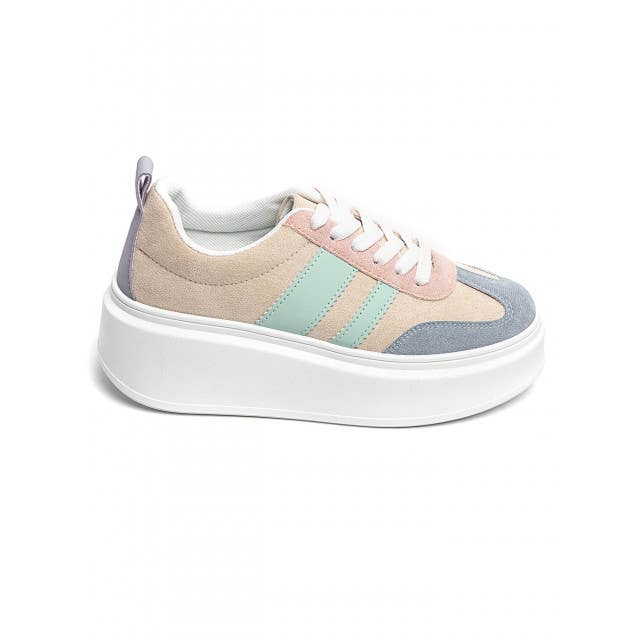 No Doubt Shoes - Wholesale Sneakers - Dames - DAMES SNEAKERS MET VETERS EN DIKKE ZOOL, ZIJDETAILS, ONTWERPERSTIJL17