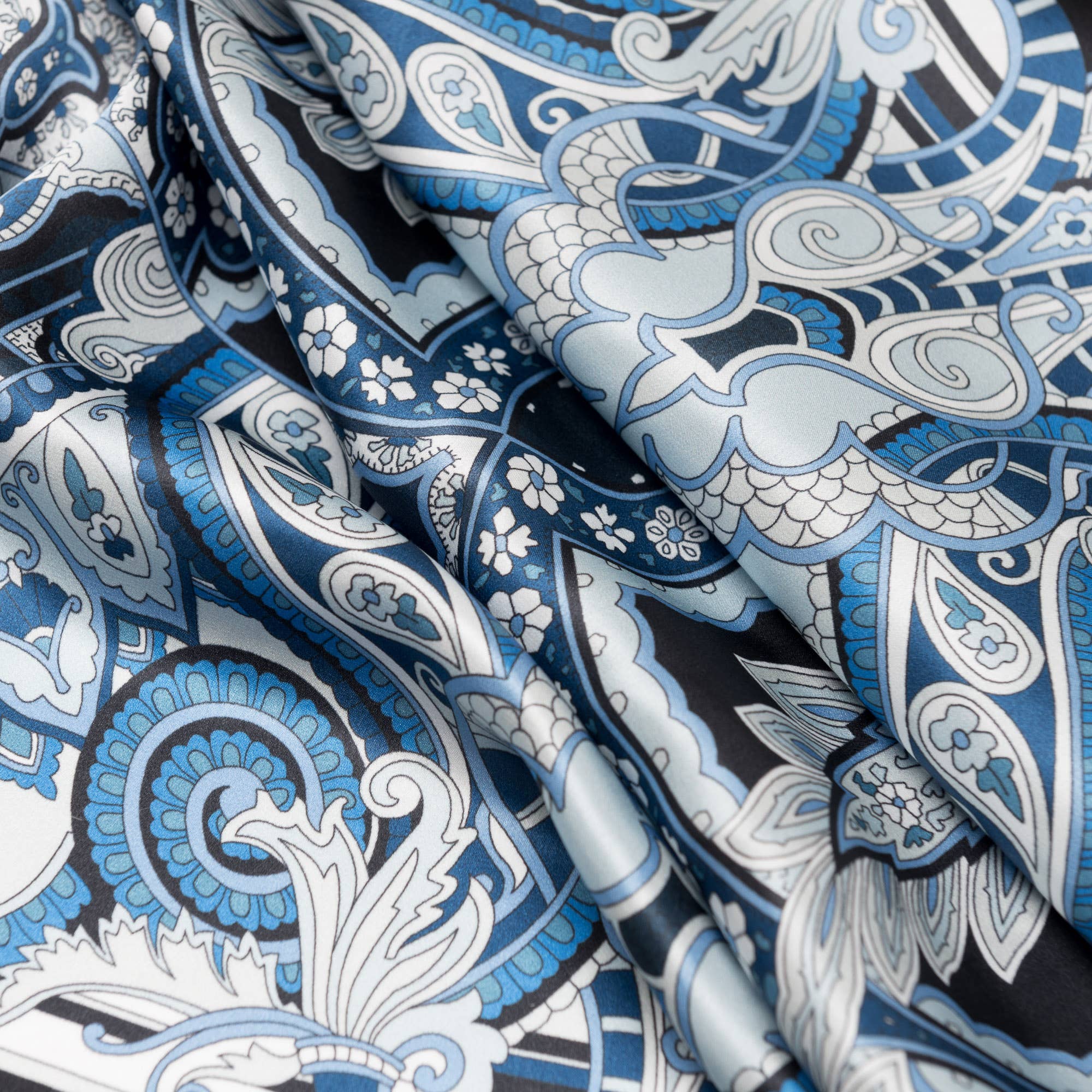 Elizabetta Made in Italy USA - Wholesale Scarf - Women's - Malta - Silk Foulard - Royal Blue7