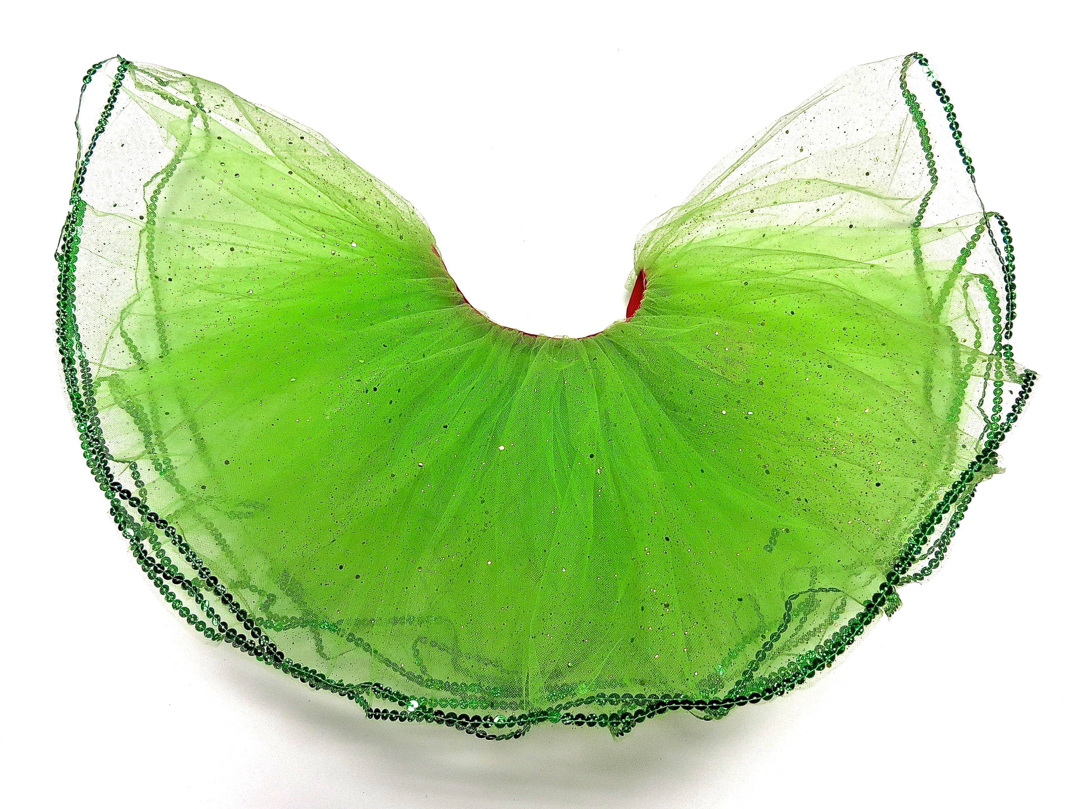Wenchoice - Wholesale Tutu - Kids - Lime Green Glitter Reversible Tutu1