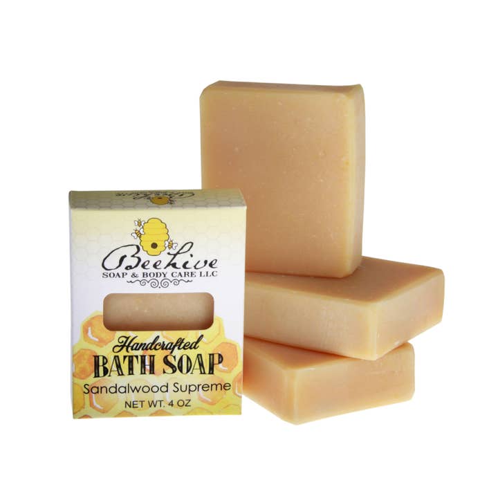 Sandalwood Supreme Bar Soap for wholesale by Beehive Soap and Body Care