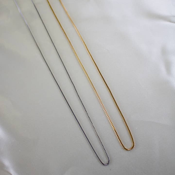 Maeve // Box Chain Layering Necklace for wholesale by TISH jewelry