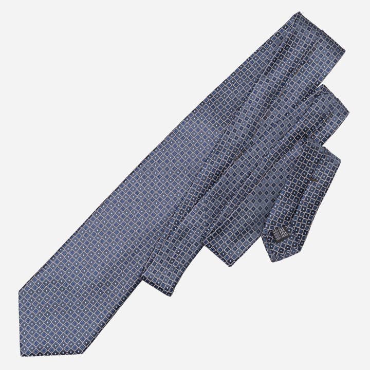 Elizabetta Made in Italy USA - Wholesale Necktie – Men’s - Ravenna - Silk Jacquard Tie - Blue6