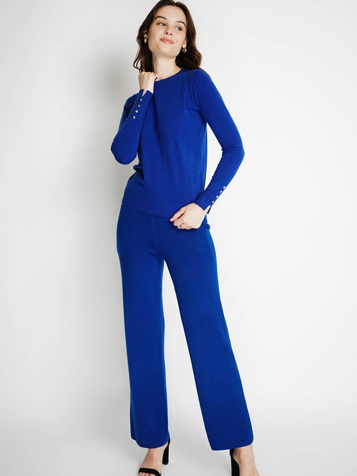 NOELINE - Wholesale Knit Sweater - Women's - Round neck fine knit sweater 252047