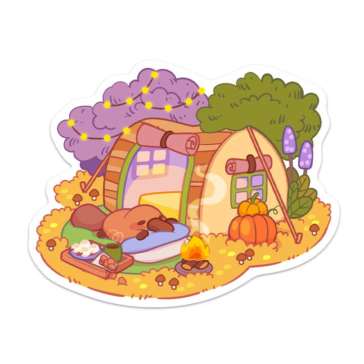 Camping Næbdyr Vandtæt Vinylklistermærke for engroshandel hos Meowashi Studio