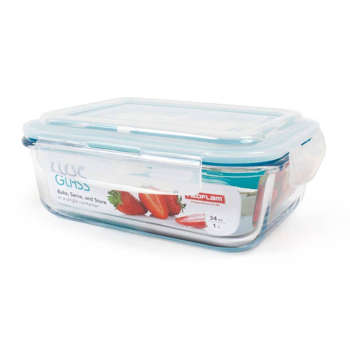 Neoflam - Wholesale Food Storage Container - Cloc Glass Rectangular Food Storage, Emerald2
