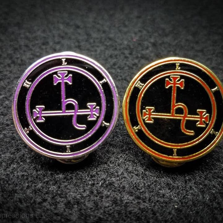 Lilith Sigil Hard Enamel Pin for wholesale by Goetic Impressions