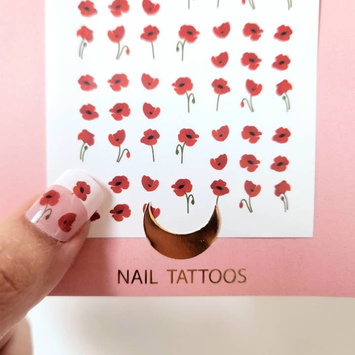 encredelicate - Wholesale Nail art/decal - poppies nail stickers for manicure2