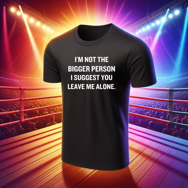 Leave Me Alone Schwarzes T-Shirt für den Großhandel von The Black Tee Xchange