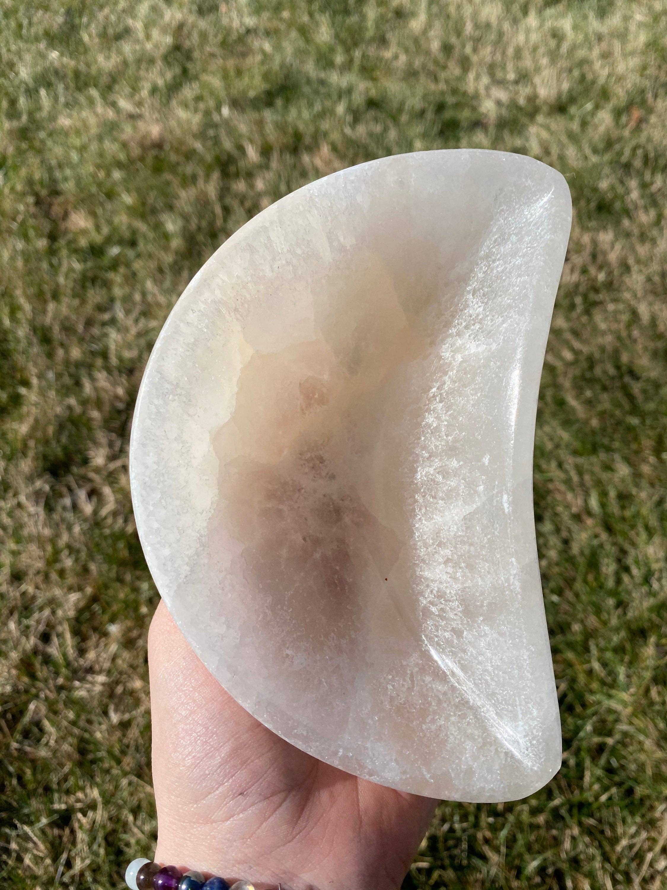 New Moon Beginnings - Wholesale Crystal Charging Plate - Selenite Bowls (10 Options!) Selenite Crystal Charging Bowls0