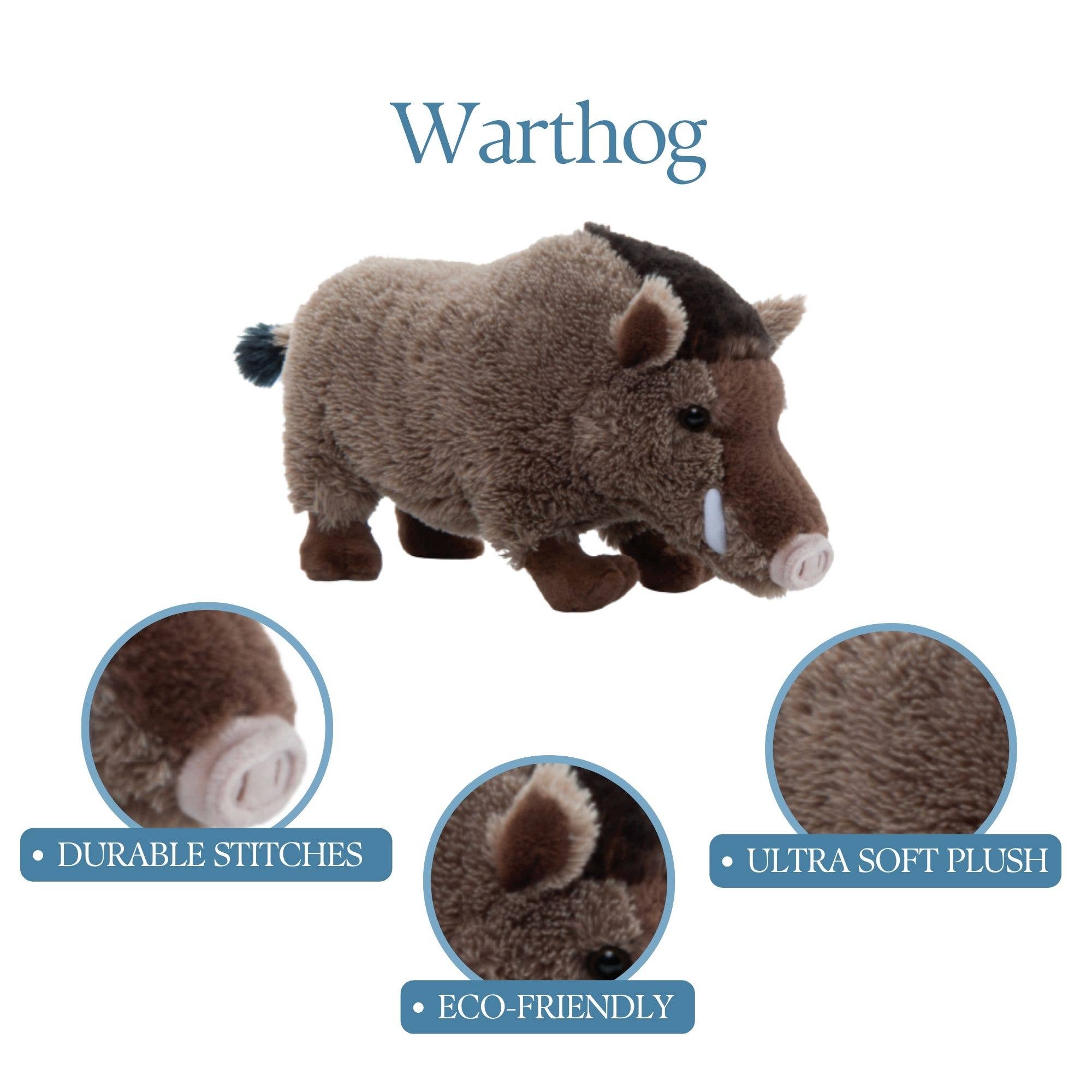 The Petting Zoo - Vente Peluche – enfant et bébé - Wild Onez Sanglier / Phacochère Moyen 12" (33cm)2