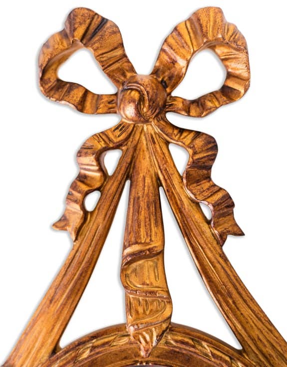 McGowan & Rutherford Ltd – wholesale Wall mirror – Antique Gold Ornate Ribbon Bow Convex Wall Mirror1