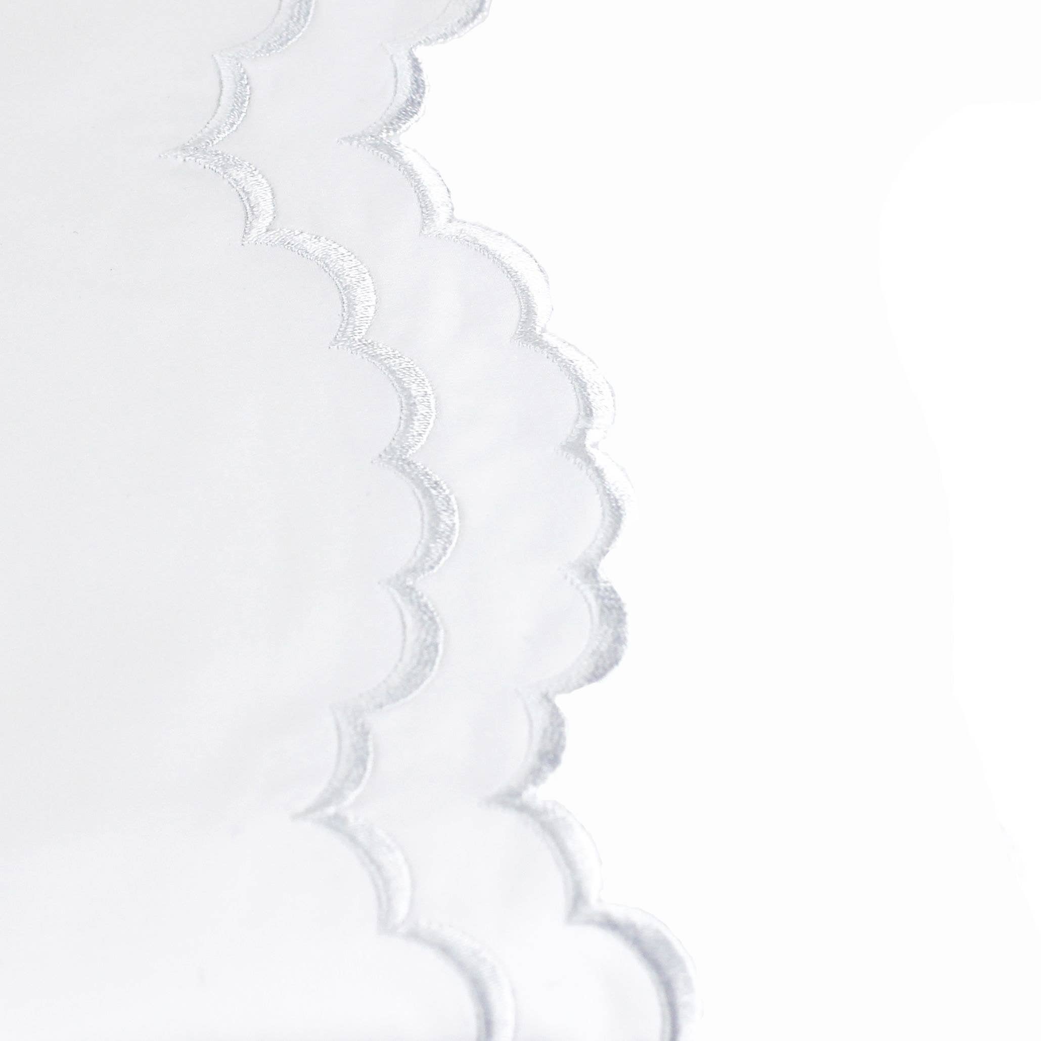 Mélange Home - Wholesale Sheet Set - Double Scallop Embroidered Cotton Percale Sheet Set5