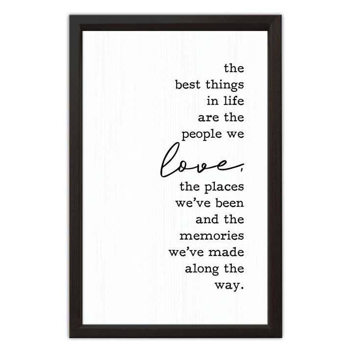 The Best Things In Life | Wood Sign for wholesale by Pinetree Innovations