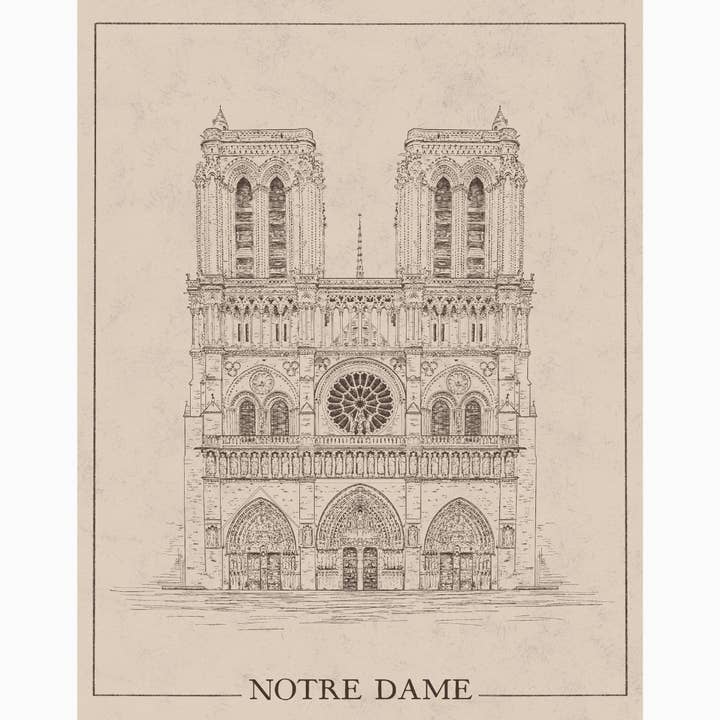 A Walk Through Paris Collection: Notre Dame Art Print for wholesale by Brittany Bouyer