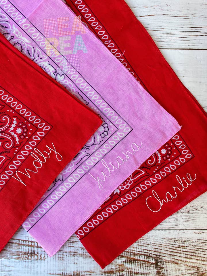 Monogrammed Bandana for wholesale by Rea Rea J's
