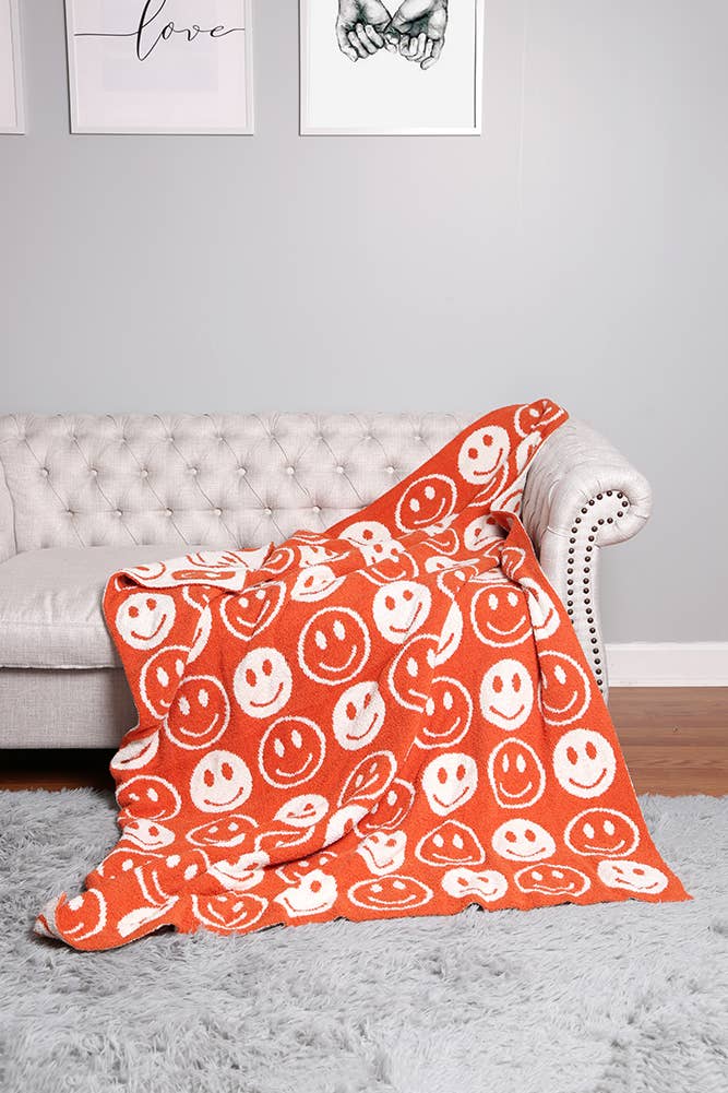 Hana - Wholesale Throw Blanket - Luxury Soft Happy Face Throw Blanket11