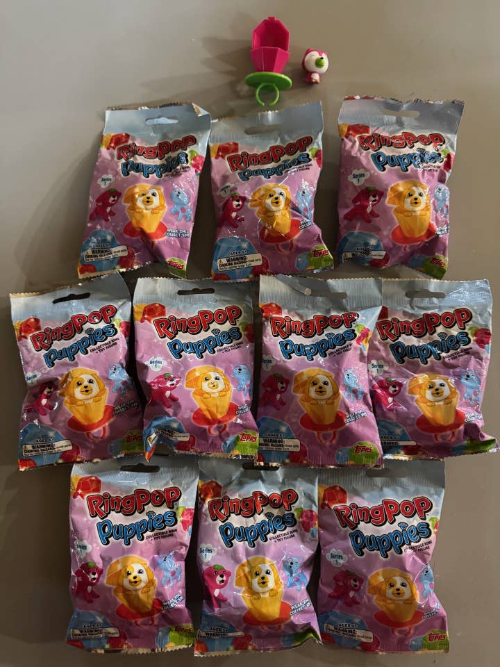 Topps Ring Pop Puppies Ring & Figure Blind Bag - Lot of 10 for wholesale by Wildwood Enterprises LLC