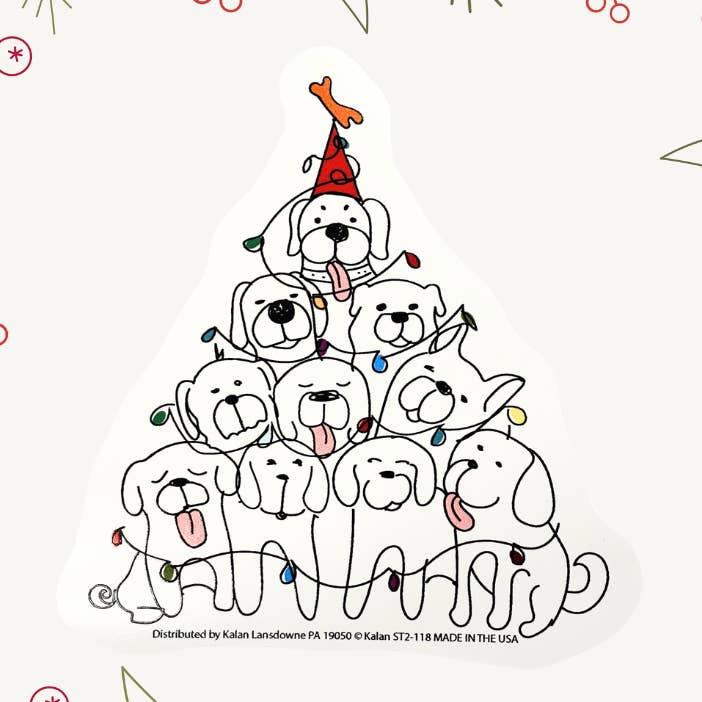 Doggy Xmas Tree Sticker for wholesale by Kalan