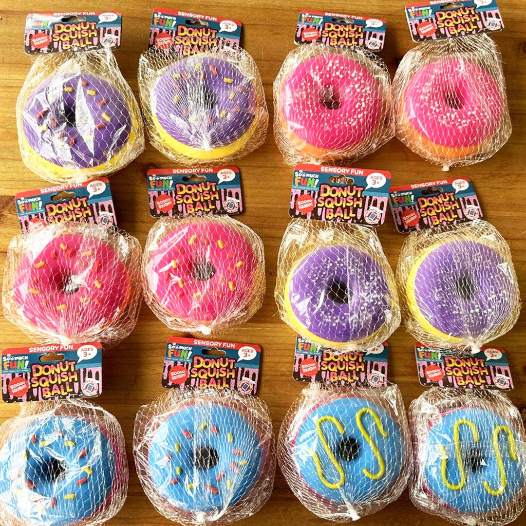 Novelty Closeout - Wholesale Squishy Toy - Kids & Baby - So Much Fun! Donut Squish Sensory Ball - 12/Pack1