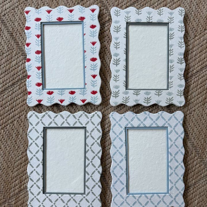 Ceae Shop - Wholesale Picture Frame - 4x6 Block Printed Frame - Claire Poppy2