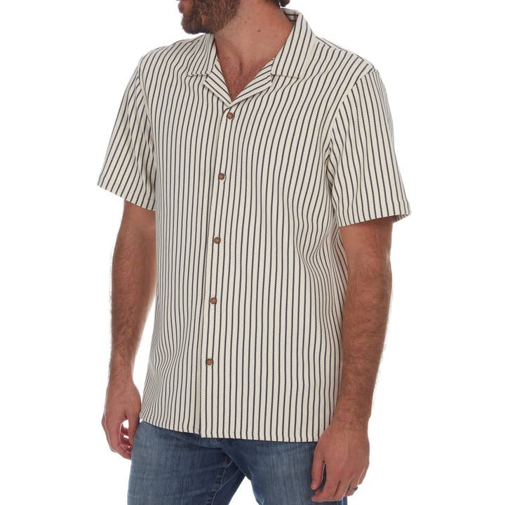 Cream Aldo Striped Shirt for wholesale on Faire