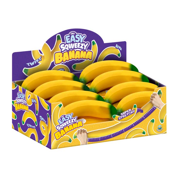 Easy Sqweezy Stretchy Banana Mega for wholesale by Orb Toys