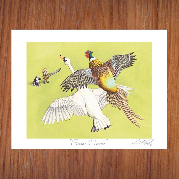 Swan Cover - Open Edition Giclee Art Print for wholesale by Will Gorman Art
