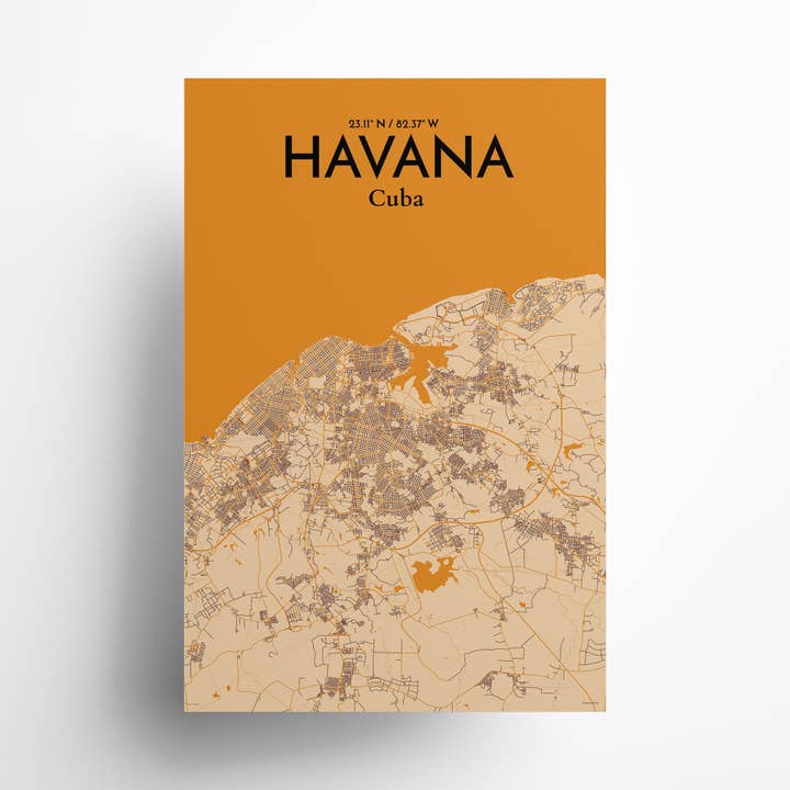 Affiche de la carte de la ville pour la vente par OurPoster.com