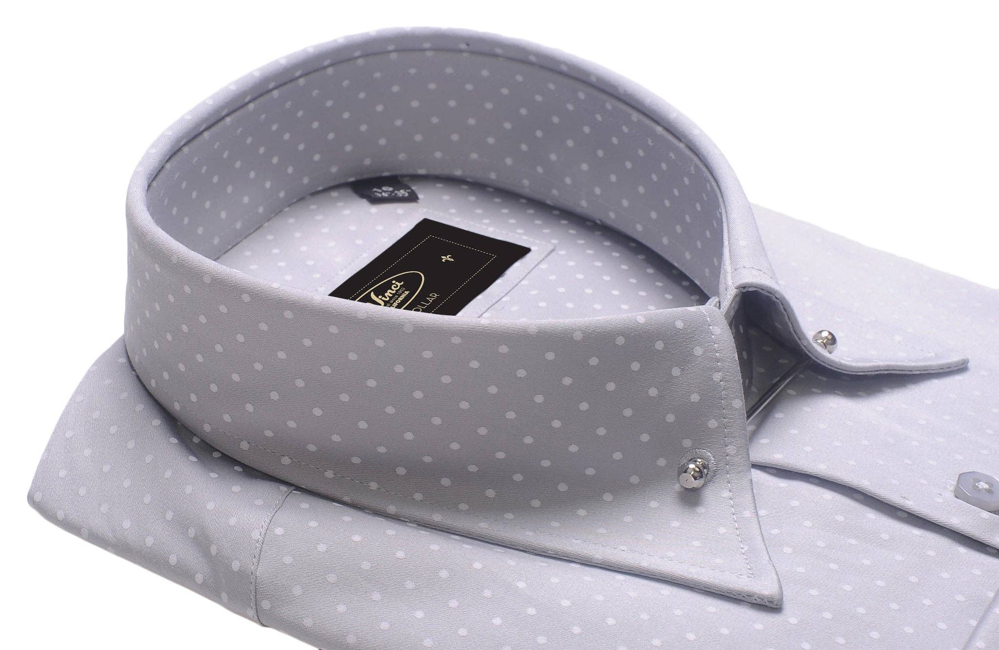 Virgoan Wish LLC - Wholesale Button Down Shirt - Men's - Da Vinci Blue Collar | Pin Collar Polkadot shirt7