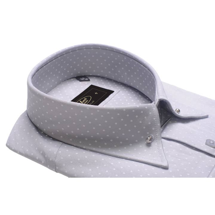 Virgoan Wish LLC - Wholesale Button Down Shirt - Men's - Da Vinci Blue Collar | Pin Collar Polkadot shirt7