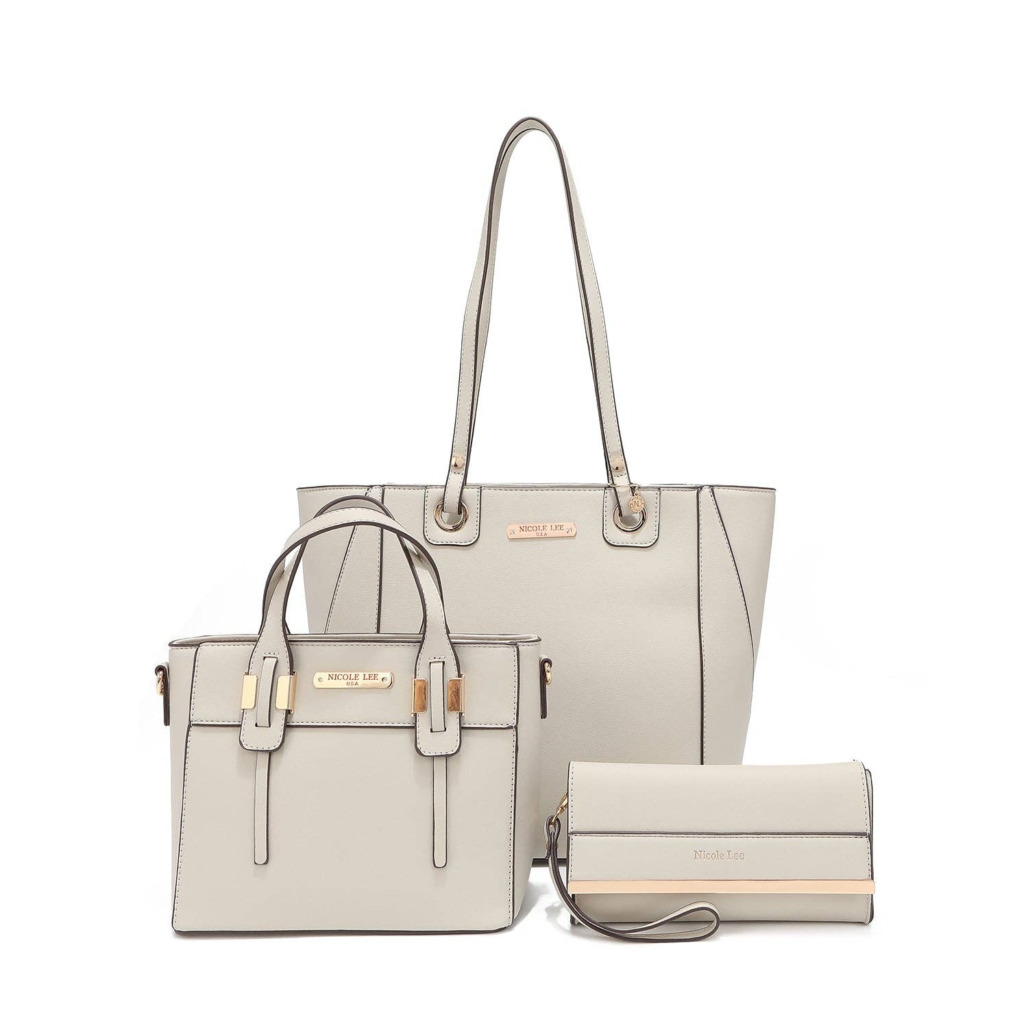 Nicole Lee - Wholesale Shoulder Bag - Women's - CONJUNTO DE 3 PIEZAS (Shopper, Bolso pequeño, Neceser)34