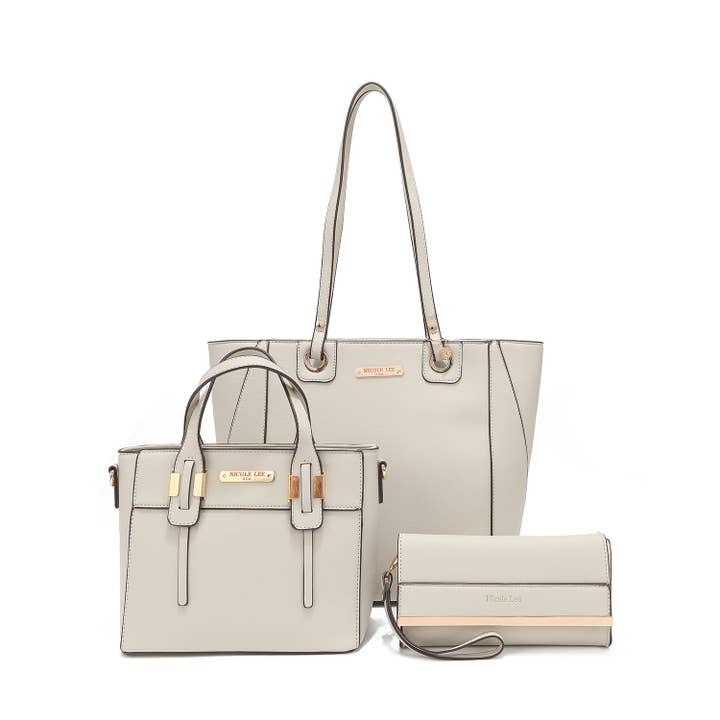 Nicole Lee - Wholesale Shoulder Bag - Women's - CONJUNTO DE 3 PIEZAS (Shopper, Bolso pequeño, Neceser)34