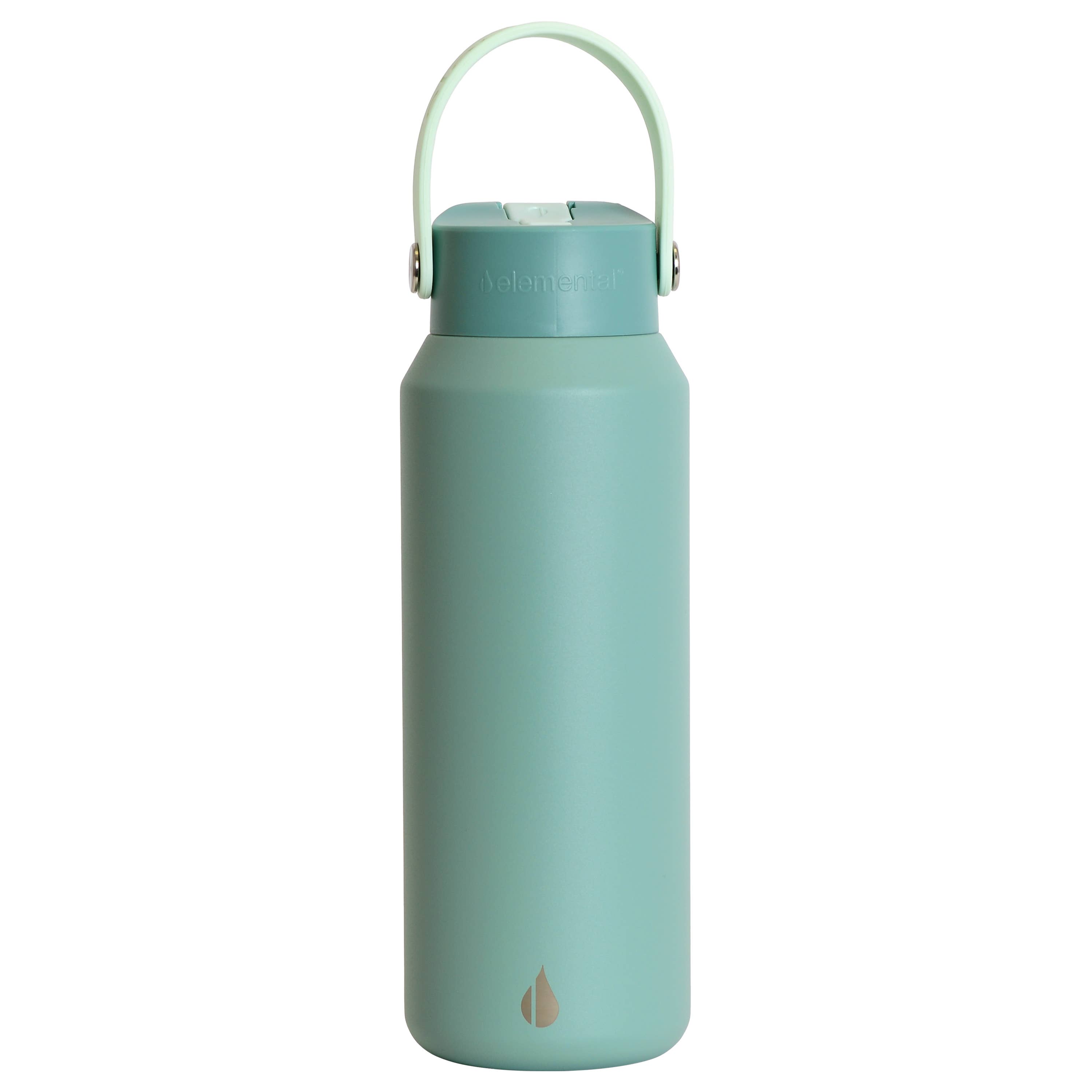 Elemental - Wholesale Water Bottle - Core Insulated Leakproof Bottle w/Handle 40oz - Sage1