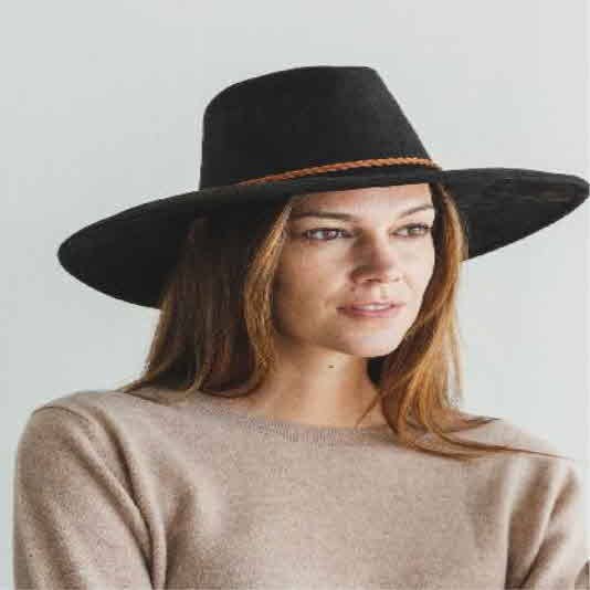 Queens INC - Wholesale Fedora - Women's - Best seller Fashion Classic Wide Brim Suede Primium  Hat Wid0