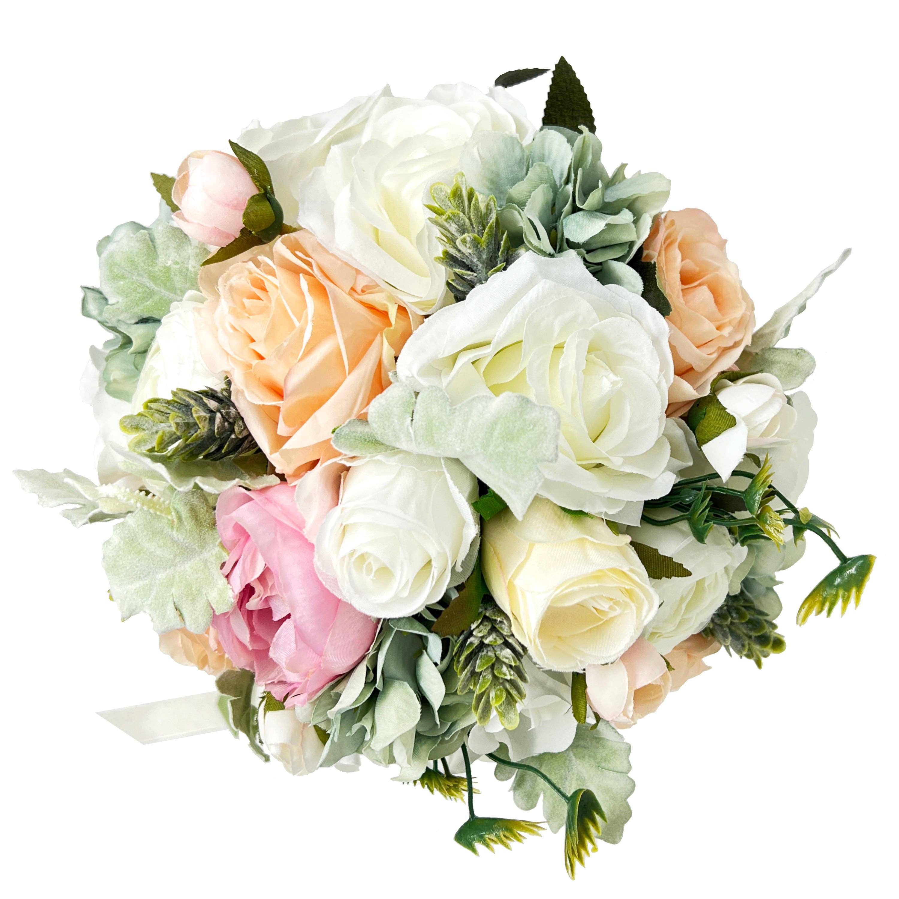 Sun Decorer - Wholesale Artificial Flowers - Artificial Rose Wedding Bouquet for Brides and Bridesmaids4