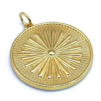 Pendente de Raios de Sol Deslumbrantes de Duas Faces por atacado de LINK Jewelry